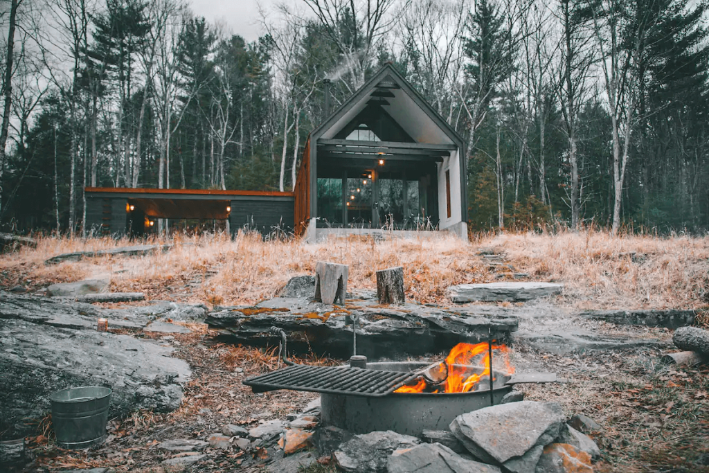 The Pond House A modern cabin within the forest.